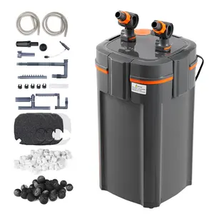 VEVOR Aquarium Filter 317GPH, 4-Stage Canister Filter 100 Gallon, Ultra-Quiet Internal Aquarium Filter with UV Protection, Submersible Power Filter with Multiple Function for Fish Tanks, 12W