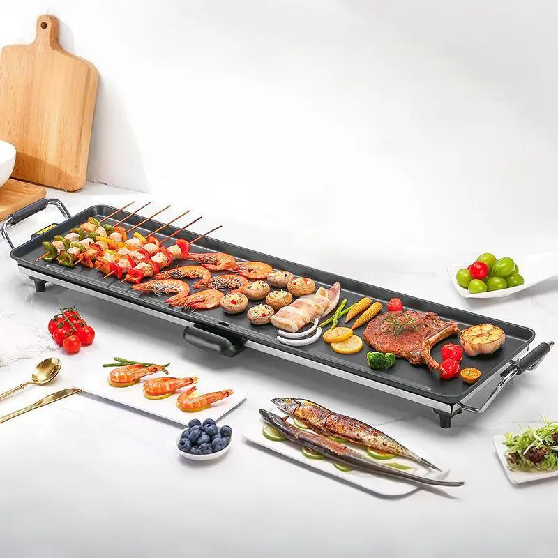 TANLOOK 35-in Electric Griddle - Table Top Smokeless BBQ Grill for BBQ Lovers, Nonstick Surface, Adjustable Thermostat, Easy-Remove Design, Cookout Ready, Quick Cleanup