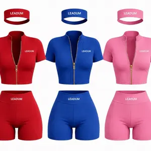 Leadum Luxe Active Set, Streetwear Zip Top with Premium Fabric and Stylish Print