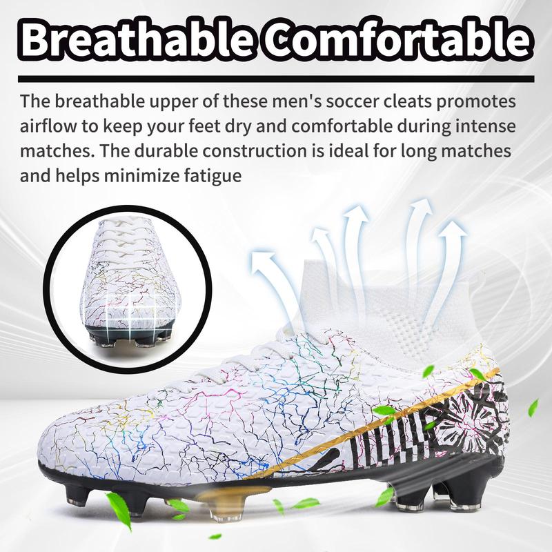 Mens Womens Soccer Cleats Youth Soccer Shoes Football Shoes High-Top Football Cleats Outdoor/Indoor Athletic Shoes Sneakers