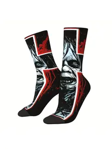 1pc Horror Movie Characters Men's Novelty Socks Crew Sock Pattern Prints Socks Pairs