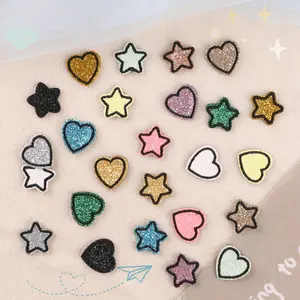 10pcs Self-Adhesive Embroidery Patches DIY Iron-On Sew-On Clothing Appliques for Clothes Hole Repair Decoration Sewing Accessories