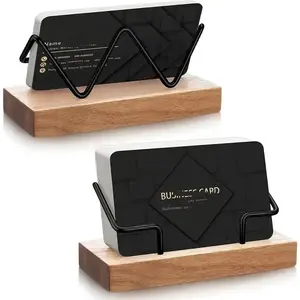 Wooden Sunglasses Stand for Desk – Minimalist Eyeglass Holder with Metal Bracket | Multi-Purpose Desktop Organizer for Glasses, Phone, Business Cards & Office Supplies