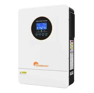 Sunboost Hybrid Solar Inverter 3KW 3.6KW 5KW MPPT 24V 48V US Version On-Grid Off-Grid 110V 120V Single Phase Output 1 Year Warranty
