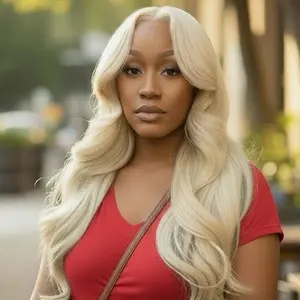 T frontal 26 inches synthetic wig   heat resistant curly platinum blonde