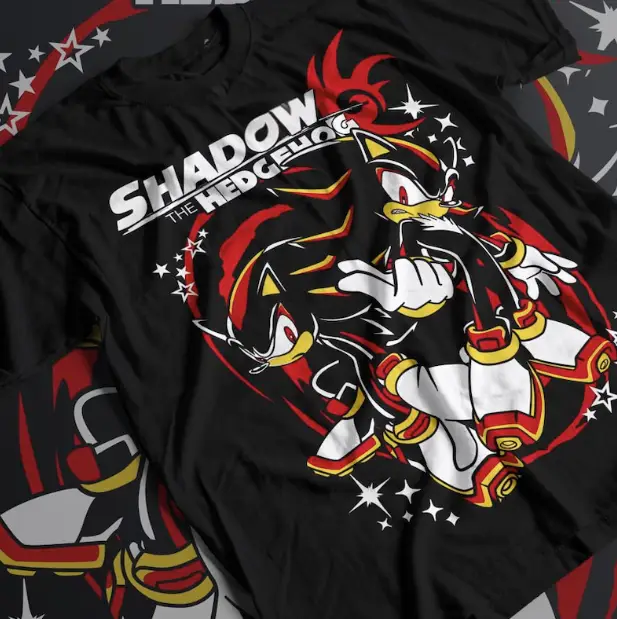 Speedster Energy Vintage Graphic Tees, Sonic Tshirt, Shadow the Hedgehog Shirts, y2k Clothing, Unisex Vacation Outfits Top Menswear Streetwear