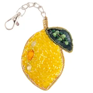 Lemon Beaded Bag Charm