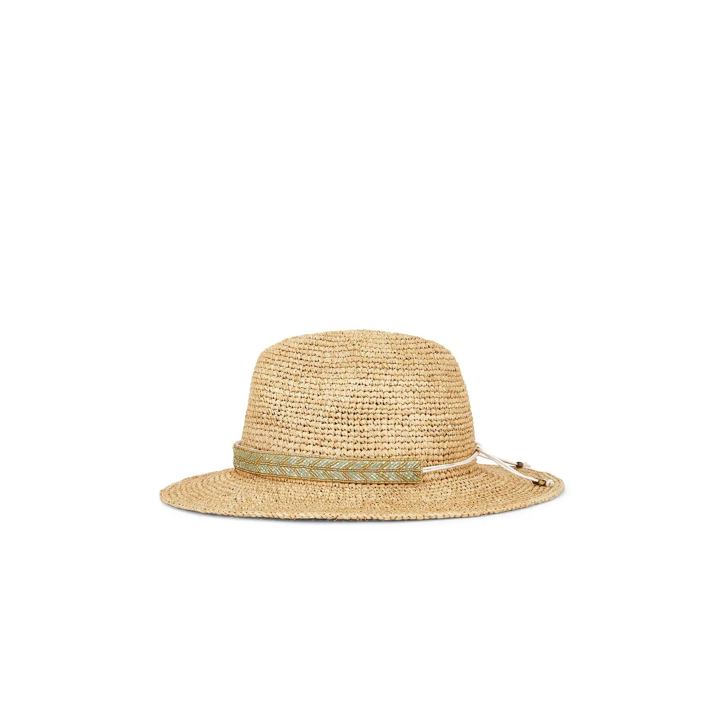 Nikki Beach Raffia Sun Hat with Gold Lurex Thread Nikki Beach Demi Boater Sun Hat – Fedoras.com main image 4