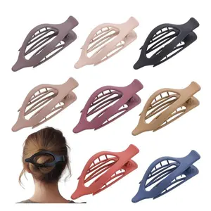 8 Pack French Flat Hair Clips for Women, Matte No Crease Claw Clips, Large Strong Hold Barrettes for Thick and Thin Hair, French Duckbill Hair Styling Accessories
