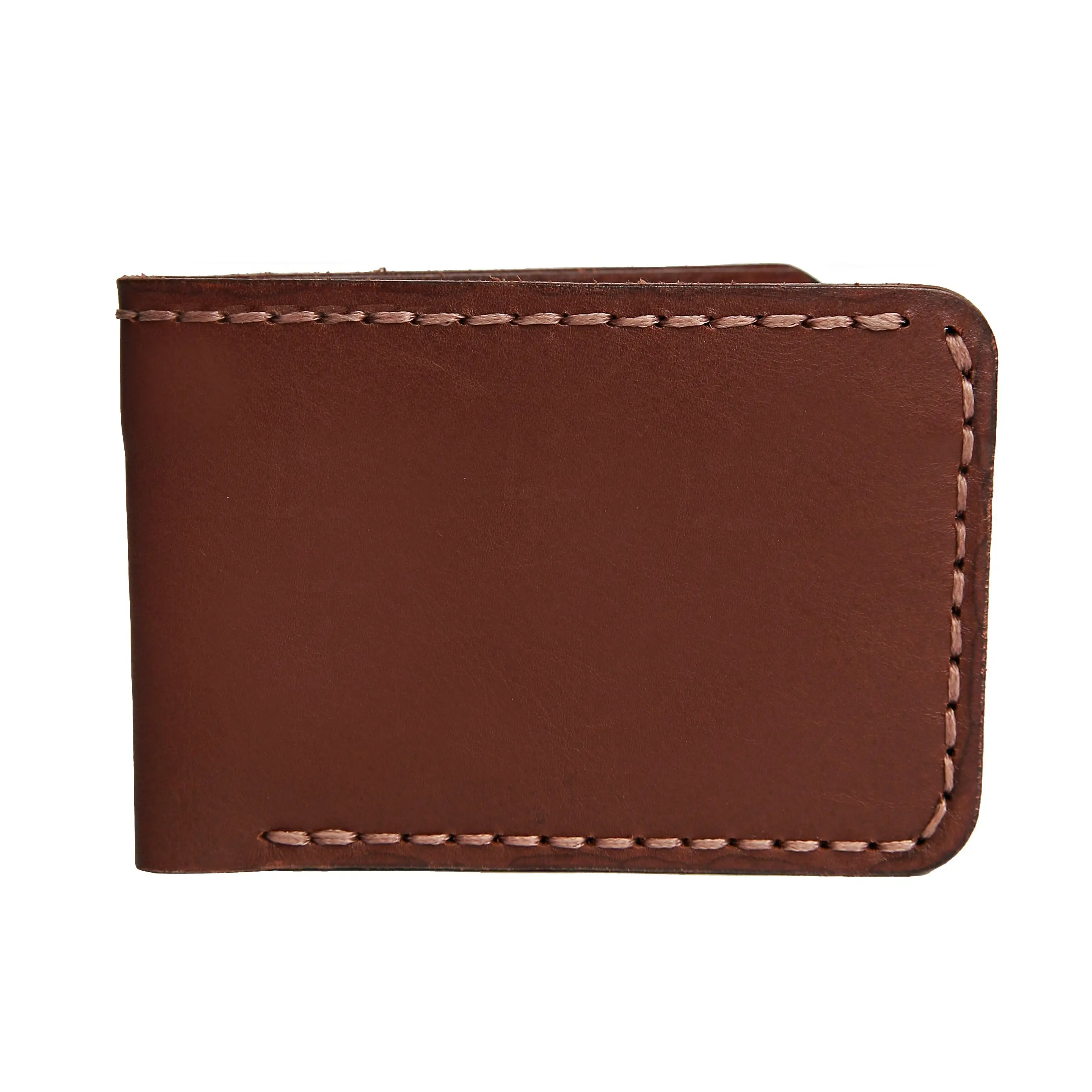 Handmade Leather Wallet – Dollar-Size Bifold Design with Card & Cash Storage