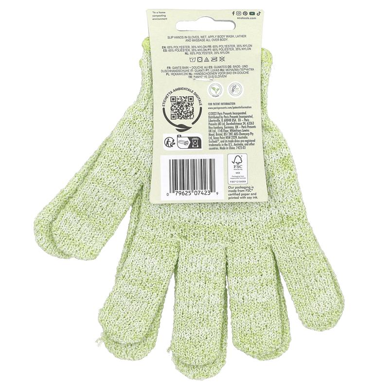 EcoTools Bath + Shower Gloves, 1 Pair