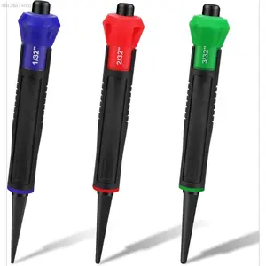 3-Piece Nail Punch Set, Includes 1/32", 1/16", 3/32" Nail Setter, Color Coded Nail Set Tool with Shock-Absorbing GripAB13MaisonLuxe
