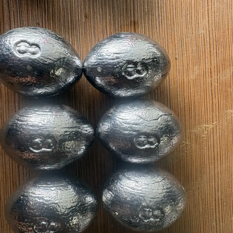 8oz Egg Sinkers, 6-Pack Fishing Weight Sinkers for Freshwater & Saltwater Fishing
