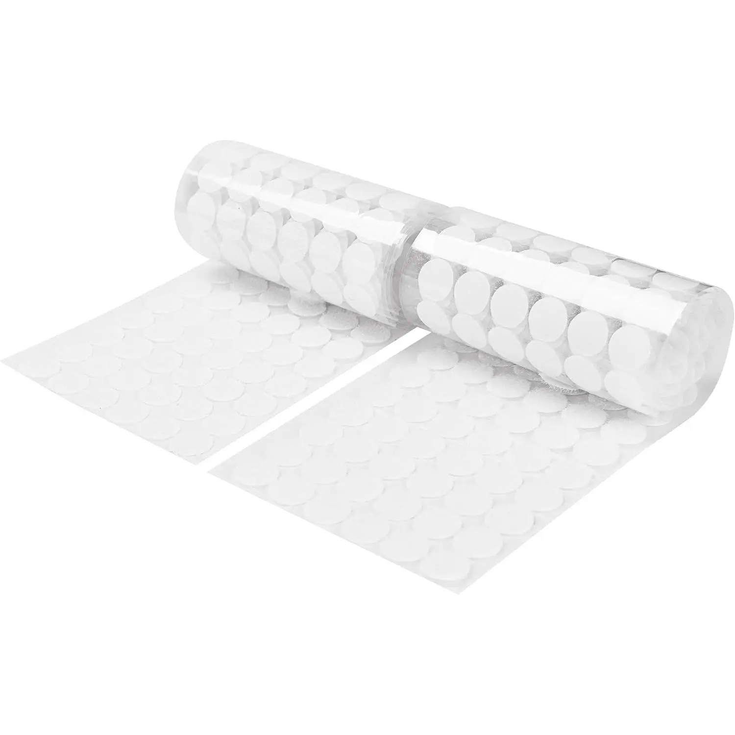 Hook Loop Dots 600 count (300 Pairs) Heavy Duty Adhesive 0.6 Diameter Very  Sticky Dots  for Art Craft Classroom Office Home Deco Color White (VDW150)