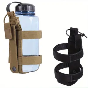 Portable Water Bottle Holder, 1 Count Adjustable Water Bottle Bag with Strap, Water Bottle Pouch, Drinkware Accessories for Outdoor Sports & Travel, Secure Hold, without Bottle