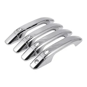 4pcs Exterior Door Handle Cover Car Door Handle Protector for Chevrolet Silverado 1500 2014-2024 Car Door Handle Protector with 4 Keypad ABS