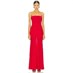 Line & Dot Arlo Tube Dress in Cherry Red