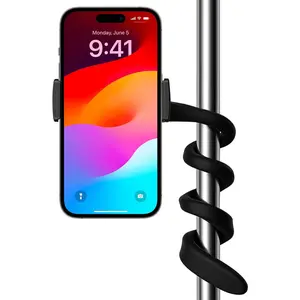 Phone Holder for Treadmill, Stroller, Shopping Cart, Desk, Portable Gooseneck 16.5" Long Arm Phone Mount for Smartphones