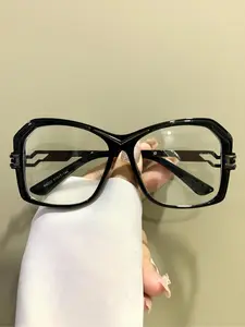 Unisex Fashionable Square Frame Eyeglasses, Trendy Casual Eyeglasses for Everyday Use, Fashion Accessories for Outdoor Activities