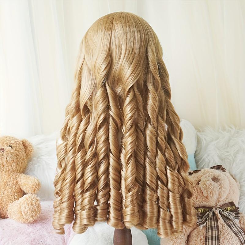 24 Inch Long Roman Curl Wig Princess Wig Bangs Black Blonde Coffee Color Elegant Party Cosplay for Adults