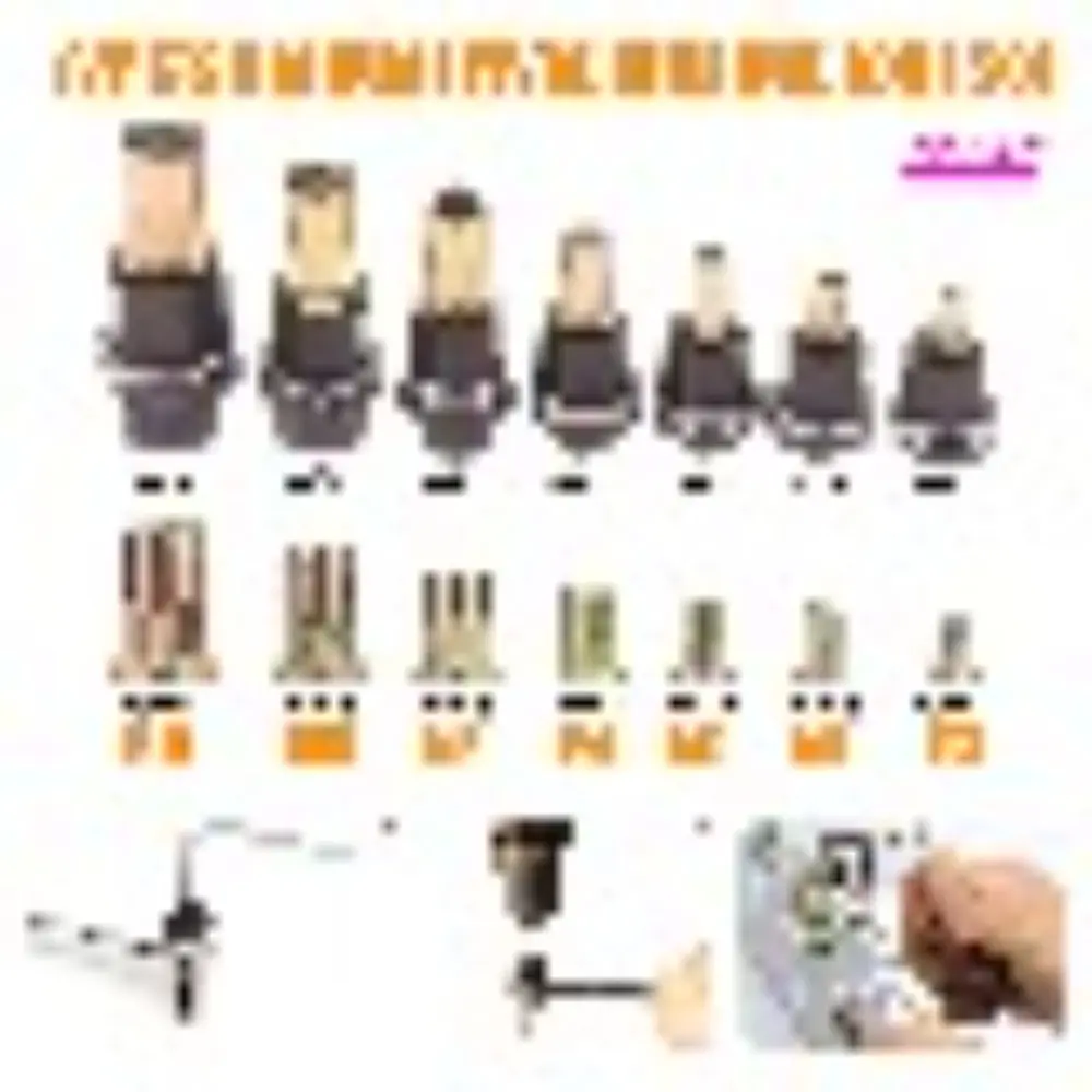 77 manual rivet set - with rivet nuts full-size M3~M12- equipped with 10 rivet nuts of the same size - suitable for automobiles, industrial equipment, home decoration, and various metal welding