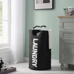 Large Capacity Laundry Basket with Soft Cushion Handle, 1 Count Waterproof Clothes Basket, Dirty Clothes Basket, Home Organizer for Laundry Room, Laundry Hamper