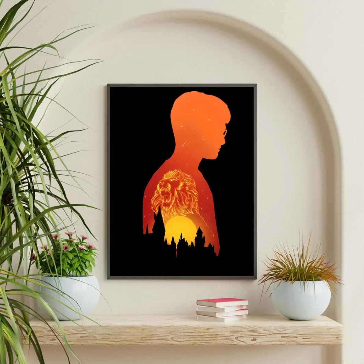 Gryffindor Poster, Hogwarts Houses Wall Art, Potterheads Gifts, Hogwarts Wall Art, Wizarding World Art, Full Size Range, Perfect