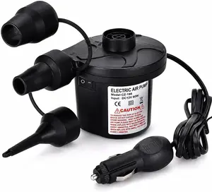 Electric Air Pump, 110V-240V AC 50W 0.7PSI, Portable Inflator Deflator with 3 Nozzles, Household Plug for Mattress, Inflatable Pool & Beach Toys Rust Red
