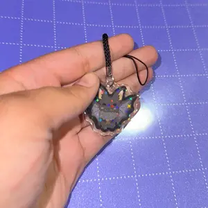 Candy Corn Bat Holographic Phone Charm (1.5in)| Frickin Bats I Love Halloween, Cute Spooky Halloween Charm, E-Reader Kindle Kawaii Bat Charm Cellphone Smartphone