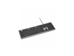 Kensington KB515 EQ Wired Keyboard - Cable Connectivity - Full-size - USB Type A, USB Type C Interface - 108 Key(s) - CoPilot, F-Lock Hot Key(s) - Windows, ChromeOS, macOS - PC, Mac - Recycled Plastic