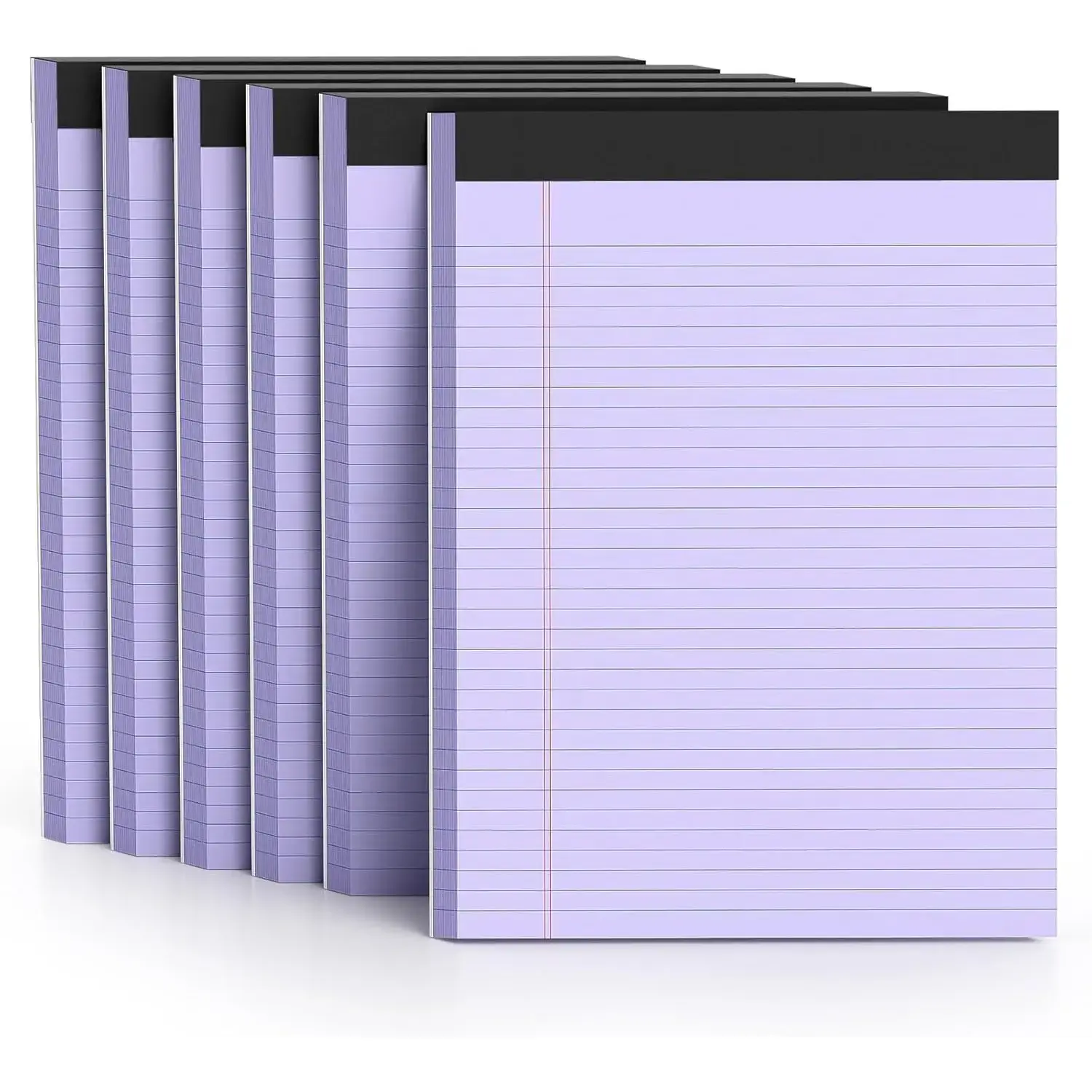 300 Sheets Purple Legal Pads 8.5 x 11 College Ruled Paper 6-Pack Note Pad Narrow Ruled 50 Sheets per Notepad Perforated Writing Pad Durable Sturdy Back 8x11 Pads of Paper