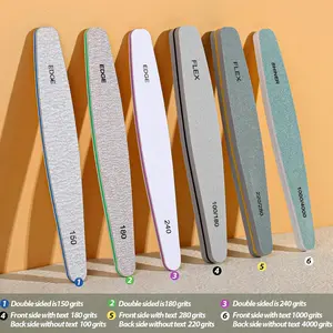 Nail File Nail Buffer, 6 pcs Nail Files and Buffers for Natural Nails, Emery Boards for Nails, Nail Buffer and Shine Kit Nail Filer, Nail Buffer Block 100/180 Grit Nail Files Fingernail Files