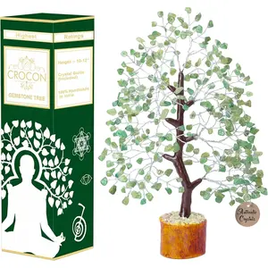 Green Jade Crystal Tree of Life - Chakra Tree for Positive Energy, Healing Crystal Tree, Meditation Accessories, Spiritual Gift