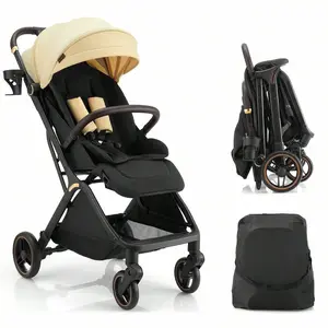 Baby Travel Stroller V2.0 - Lightweight, 1-Hand Auto Gravity Fold, Adjustable Backrest, UV-Protected Canopy
