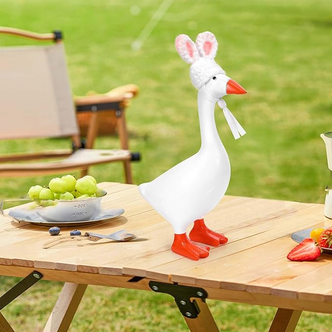 14 Pcs Desk Goose Toy Hats 7 Inch Desk Goose Mini Knitting Hats with Adjustable Strap for Magnetic Goose Key Holder Cute Desk Goose Clothes Home Decor Perfect Housewarming Gift