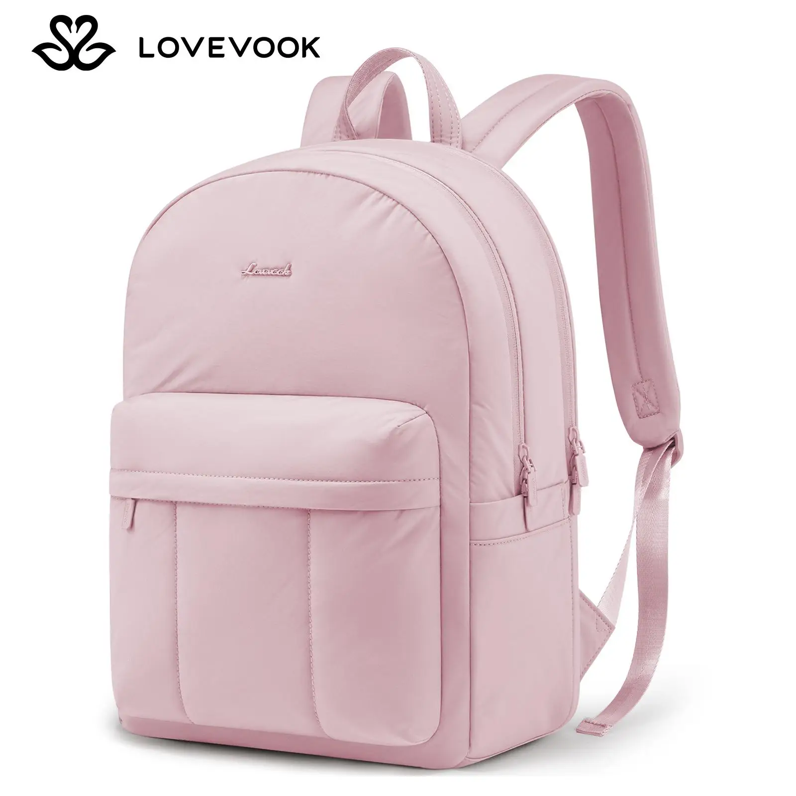 LOVEVOOK Puffer Laptop Backpack for Women Travel Work, Lightweight Quilted Laptop Backpack Purse, Work Back Pack for Women, Cute Bookbag Teacher Nurs