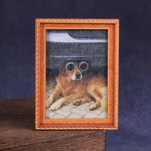 1PC Funny Fashion Dog Fridge Magnet, Mini Photo Frame Refrigerator Decorating Magnet, Home Decor, Perfect for Living Room Bedroom Study, Great Holiday Gift