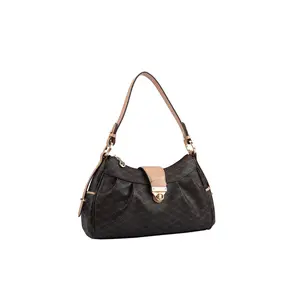 Misty Milan Monogram  Genuine Leather Shoulder Bag  [Made in Italy]