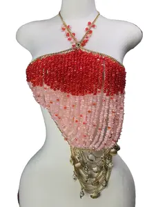 Nymphaea Top – Hand-Beaded Ombré Luxury Halter