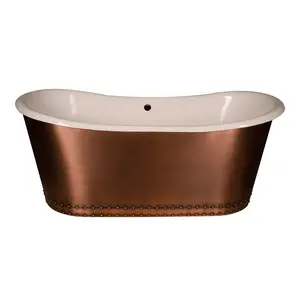 Akicon Custom Handmade Copper Ceramic Elegant Bath Tub