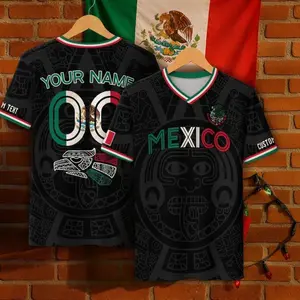 [Custom Name & Number] Personalized Mexican Jersey Soccer, Custom Name & Number Mexican Soccer Jerseys, Custom Mexico Soccer Jersey For Men and Kid, Soccer Jerseys