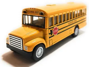KiNSMART KiNSFUN Yellow School Bus 5" Die Cast Metal Model Toy Car (1pc)