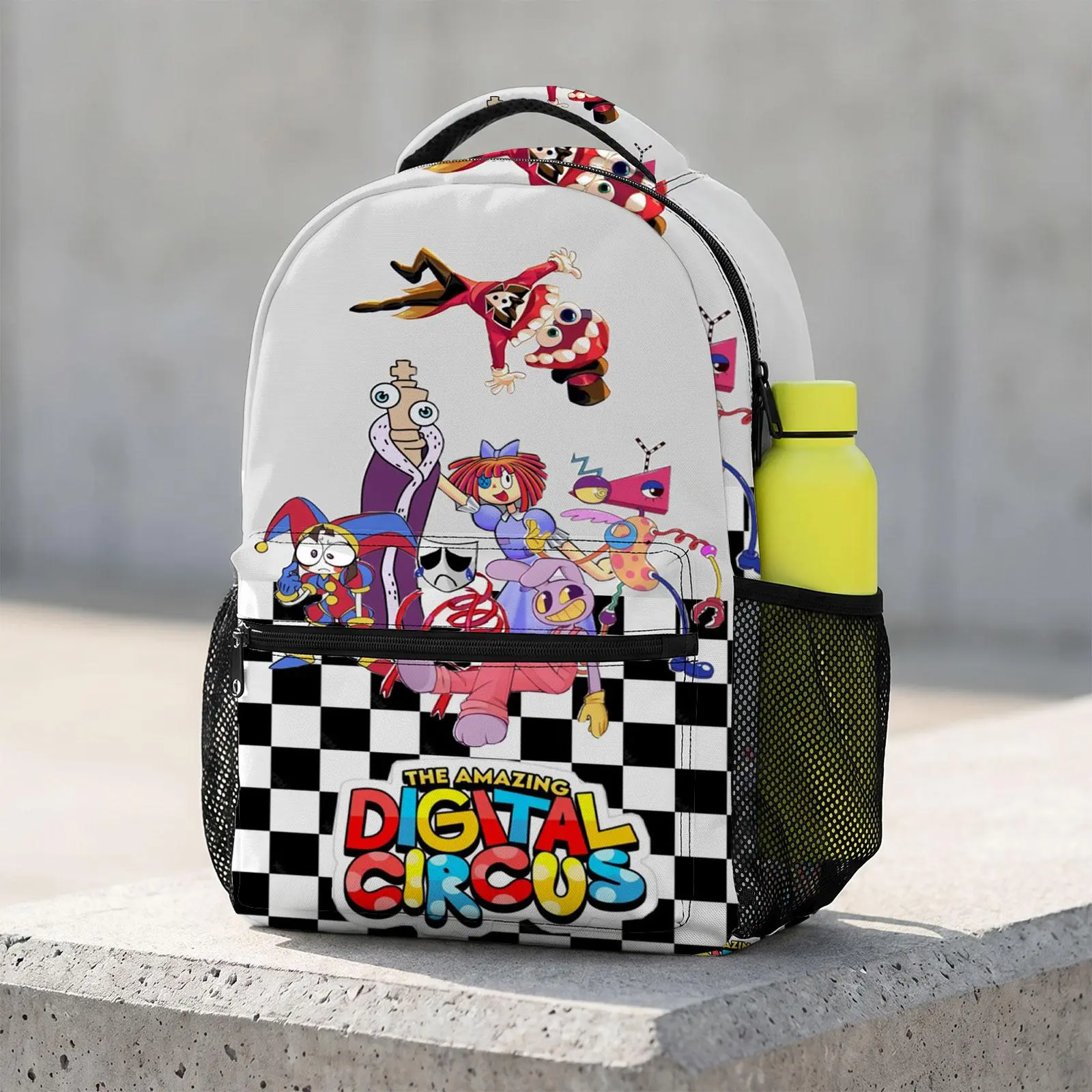 The-Amazing-Digital-Circus Trending Cute Cartoon Laptop Backpack | Aesthetic Print Travel Daypack | Durable Lightweight Schoolbag Bookbag for Men & Women
