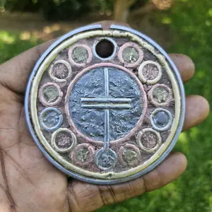 Handcrafted Magneto Galvanic Battery Medallion inspired by Tartarian Technology