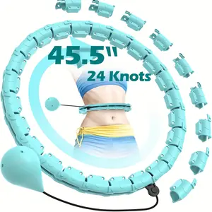 [Weighted Fitness] Infinite Fitness Ring, 24 Detachable Links Adjustable Weighted Infinity Fitness Hoop, 360-Degree Rotation Smart Exercise Ring for Home Workouts, Pilates, And Waist Training, Ideal for Women, Beginners, And Full-Body Workouts