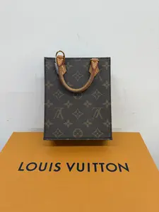 Pre-owned Louis Vuitton Mini Sac Plat in Monogram canvas.