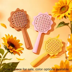 Fresh Sunflower Hollow Out Quick-Dry Hair Brush, Soft Bristles Anti-Static Scalp Massage, Salon Home Portable Hair Styling Tool