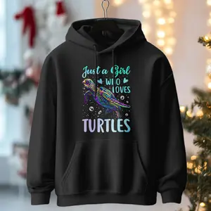 Just A Men Women Who Loves Turtles Watercolor Sea Ocean Gift Pullover Hoodie