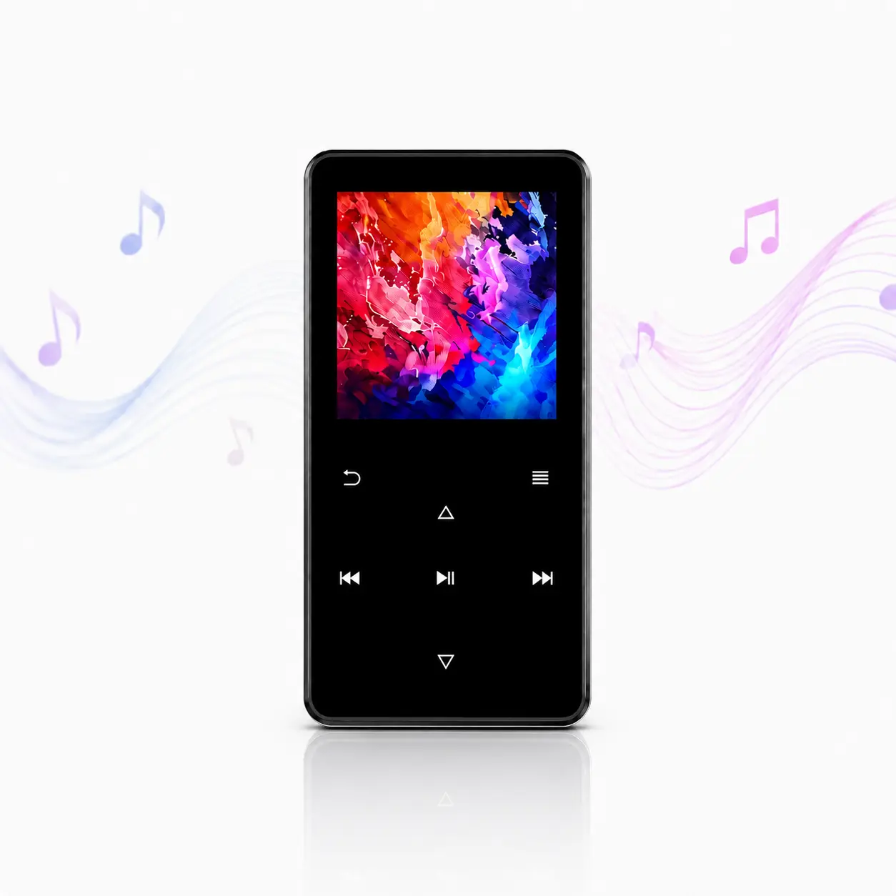 Smart touch screen MP3 player, multi-functional device, portable for on-the-go use, music/video playback, study aid, e-reading, voice recording, suitable for leisure and commuting, practical design / electronic gift / holiday gift