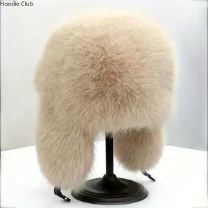 Elegant Retro Faux Fur Ushanka Winter Hat for Women & Men, Thick Warm Ear Flap Pilot Cap with Cozy Lining, Adjustable Windproof Hook-and-Loop Winter Headwear, Stylish Outdoor Skiing, Hiking, Cycling & Cold Weather Daily Wear, Unisex Fashion Gift Idea